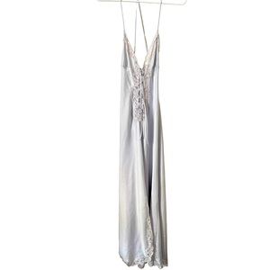 Vintage 80’s Union Made Satin Lace Gown (Light Blue)‎ Dynasty by Nolan Miller